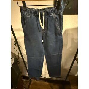 Boys Straight Fit Pull-On Pants Cat & Jack Dark Blue 8 Slim With Drawstring
